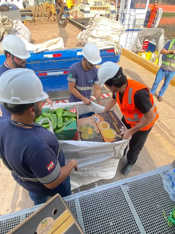 Our team checking fruit and vegetables alongside