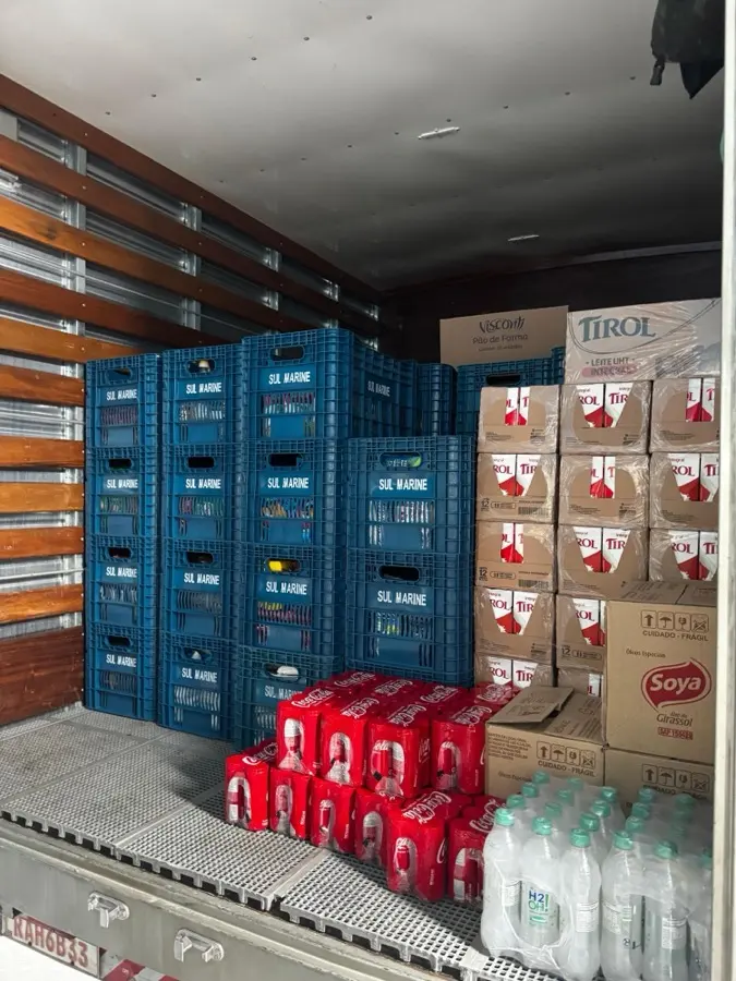 Cargo organised in the Sul Marine truck