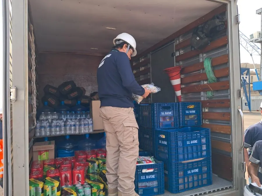 ANVISA health inspection of the cargo before loading