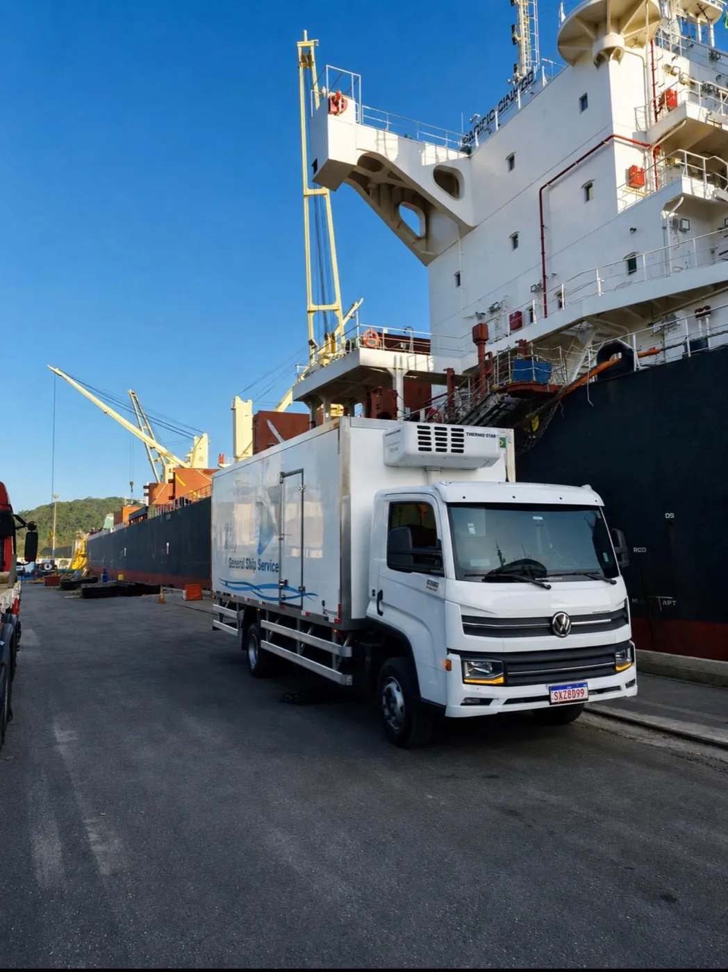 Sul Marine truck alongside a bulk carrier at the quay